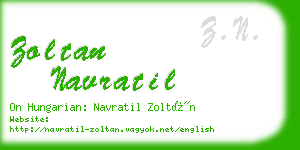 zoltan navratil business card